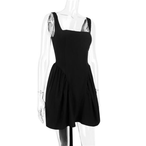 Backless Square Neck Mini Dress - Picture 4 of 16